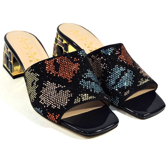 ALESSANDRO DI MARIA 🇮🇹 WOMEN'S BLACK SUEDE SUMMER COMFORT MULES - Picture 1 of 10